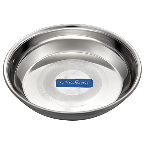 Image 1 of Default Title for the product neelam Stainless Steel Diamond Halwa Plate Set of 12, 9.8 cm