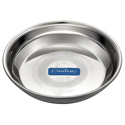 Image 1 of Default Title for the product neelam Stainless Steel Diamond Halwa Plate Set of 12, 9.8 cm
