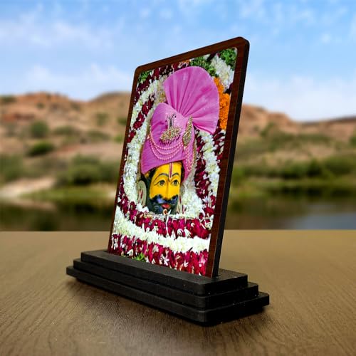 Image 2 of Khatu Shyam Ji Murti (Wooden/Size 7.5X10 cm) Showpiece for Living Room Figurine for House Warming Ceremony