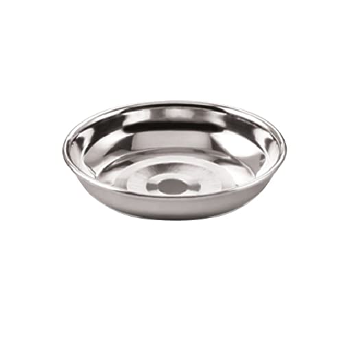 Image 2 of neelam Stainless Steel 5.5 22G Diamond Halwa Plate, 11 cm, Silver