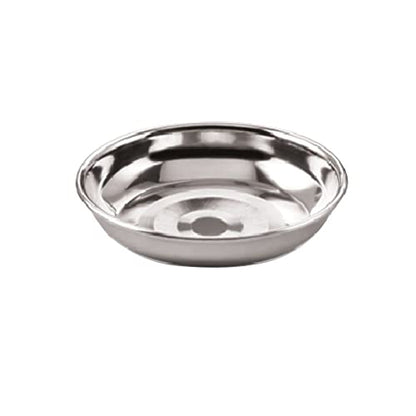Image 2 of neelam Stainless Steel 5.5 22G Diamond Halwa Plate, 11 cm, Silver