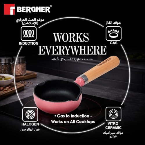 Image 4 of BERGNER Excalibur Lightweight Cast Iron Tadka Pan with Lid 12cm