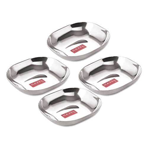Image 12 of SS, 400 ML / Set of 4 for the product HAZEL Steel Dessert Silver Plate
