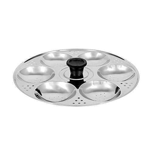 Image 6 of Pigeon Hot 24 Stainless Steel Idli Cooker & Steamer | ISI Certified | 4 Idli Plates with 6 Cavities Each (Makes 24 Idlis) | Includes Steamer Plate | Multipurpose Cooking Pot | Food Grade Stainless Steel | Gas & Induction Compatible