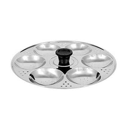 Image 6 of Pigeon Hot 24 Stainless Steel Idli Cooker & Steamer | ISI Certified | 4 Idli Plates with 6 Cavities Each (Makes 24 Idlis) | Includes Steamer Plate | Multipurpose Cooking Pot | Food Grade Stainless Steel | Gas & Induction Compatible