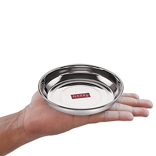 Image 6 of HAZEL Stainless Steel Halwa Plates Set 200 ml Set of 12