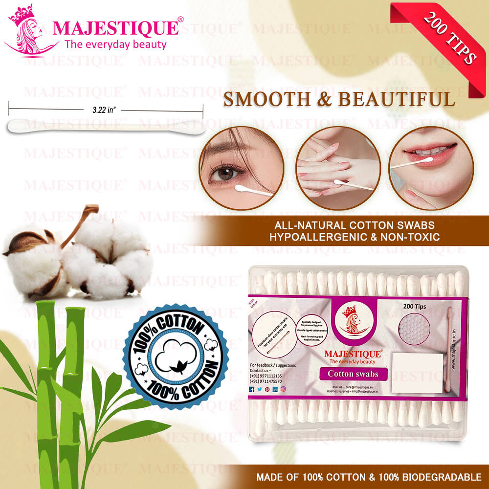 Image 2 of Majestique Cotton Swabs, 200 Tips