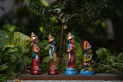 Image 5 of Breeze Handicrafts Paper Mache Golu Doll Rama Statue for Bommala Koluvu Home Decor Showpiece Navratri kolu Dolls Gift Ramar Set (7.5 inch Ramar Set)