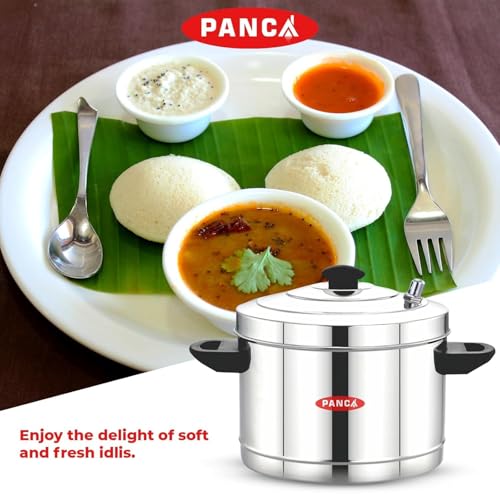Image 3 of PANCA Stainless Steel Idli Maker 6 Plates 24 Idli Cooker Stainless Steel, Idly Dhokla Multipurpose Cooker Steamer (24 Idli, Big)