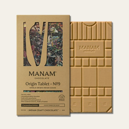 Image 1 of Default Title for the product Manam Chocolate Single Origin India Series Tablet No. 9 - Caramelized White, 80g