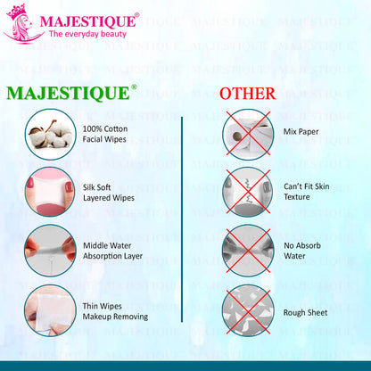 Image 4 of Majestique Makeup Removing Cotton Cleansing Tissues