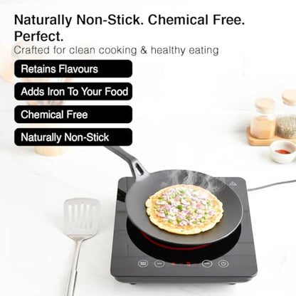 Image 7 of Prestige Cast Iron Concave Tawa, 250 mm (Black)