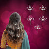 Image 1 of 5 Pcs for the product Majestique Bridal Hair Pins Floral Vine Crystal Flower Tiara Handmade Juda Accessories