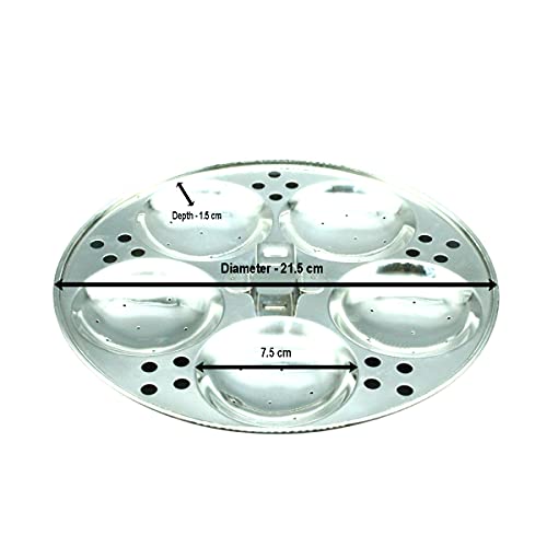 Image 4 of Alisha Stainless Steel Idli Maker Cooker Set with 3 Idli Plates (13 Idlis), Mini Idli Plate (18 Cavities), Dhokla Plate & Steamer Plate for Momos | Multi Purpose Steamer