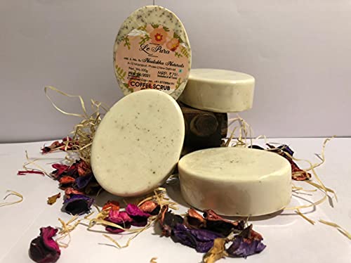 Image 1 of Pack of 1 for the product Le Pura Coffee Scrub Handmade Soap – Exfoliating, Energizing & Nourishing Cleanse - 100g (Pack of 5+1)