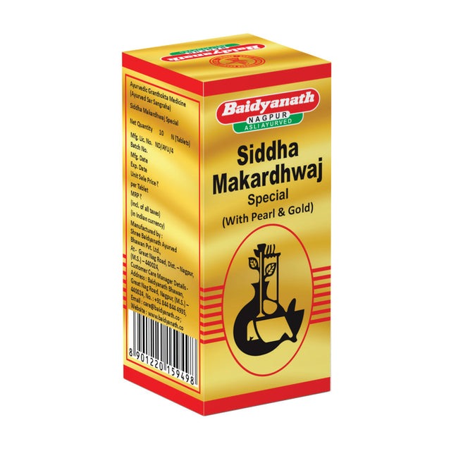 Image 1 of 10 tabs for the product Baidyanath Siddha Makardhwaja Special