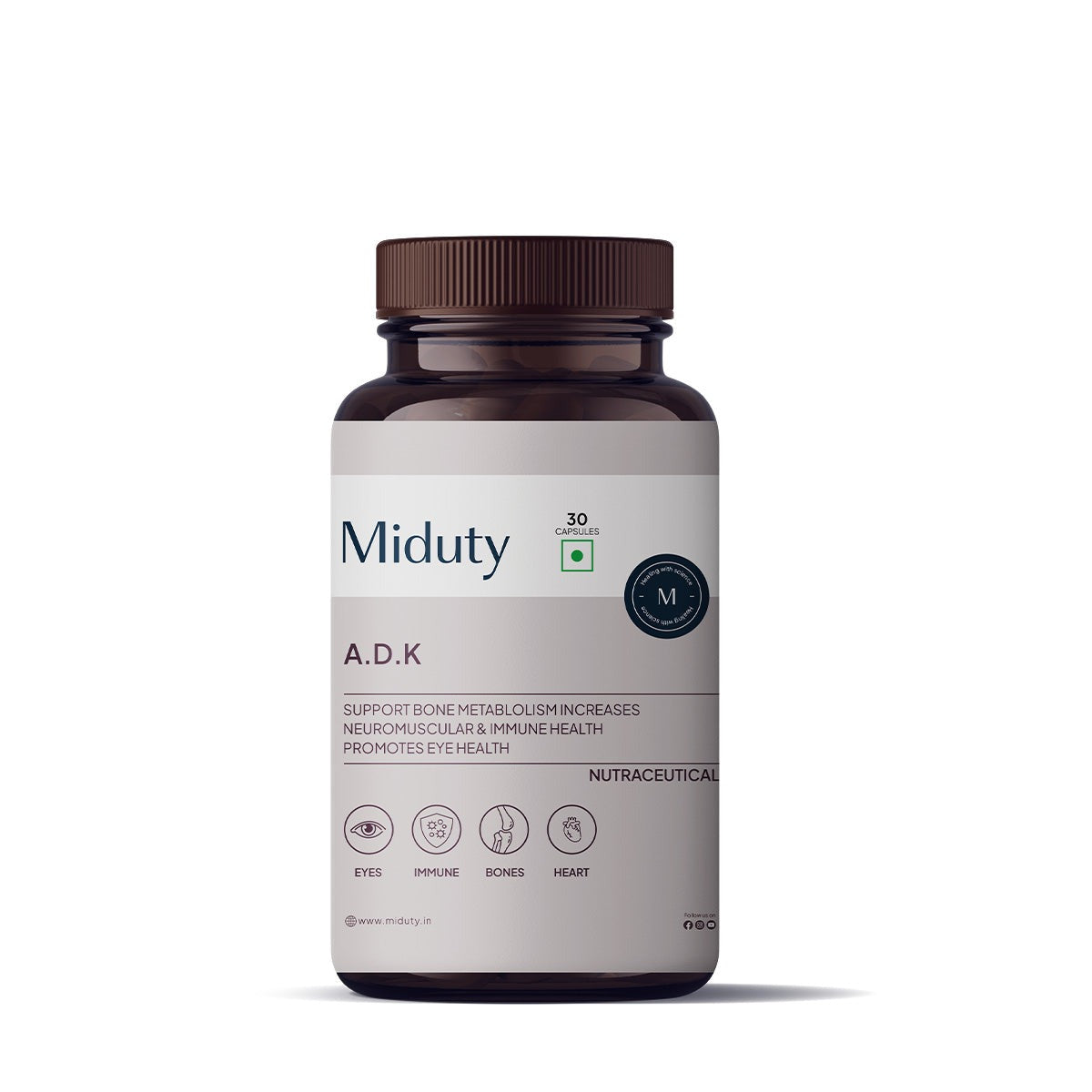 Image 1 of 30 caps for the product Miduty by Palak Notes A.D.K Capsules