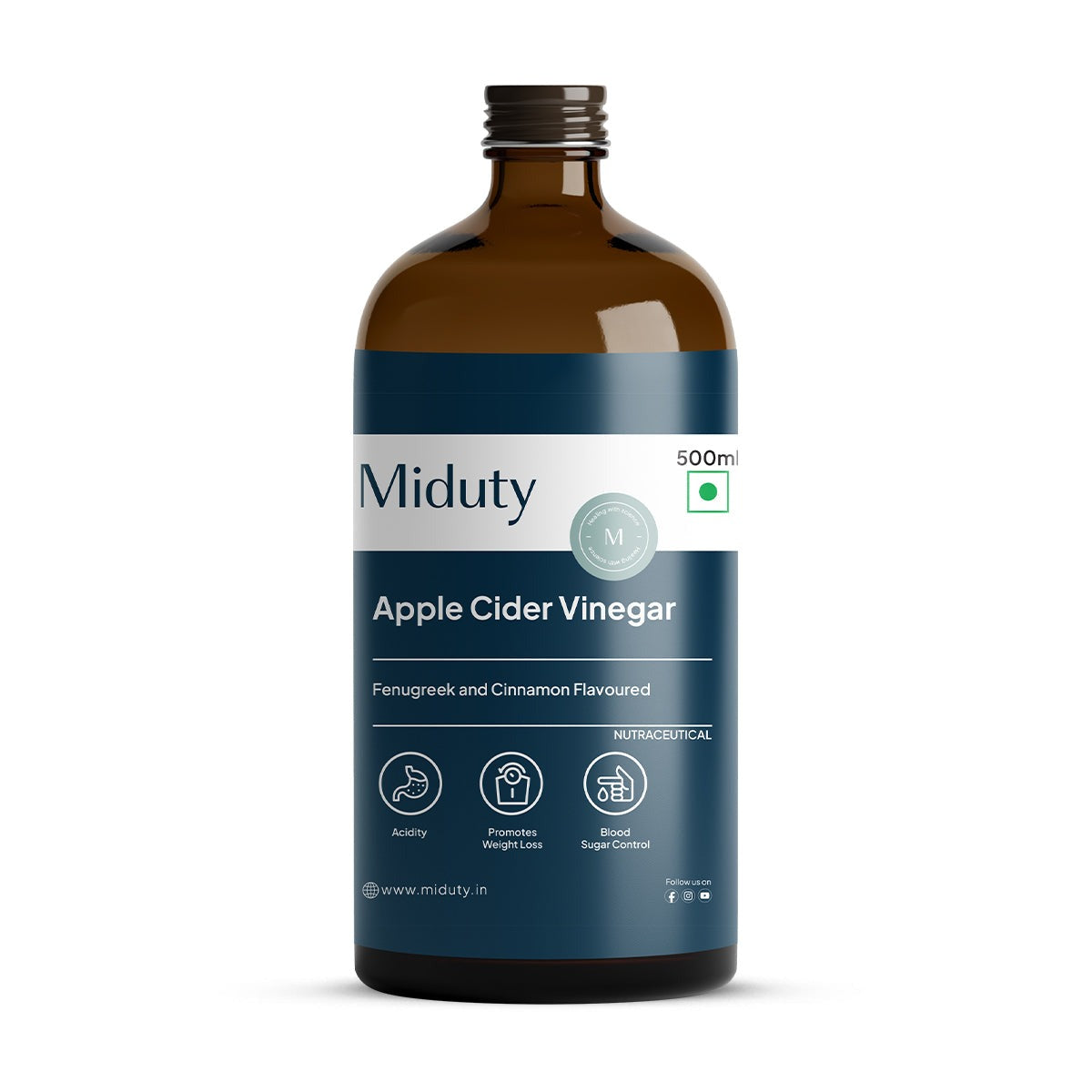 Image 1 of 500 ml for the product Miduty by Palak Notes Apple Cider Vinegar