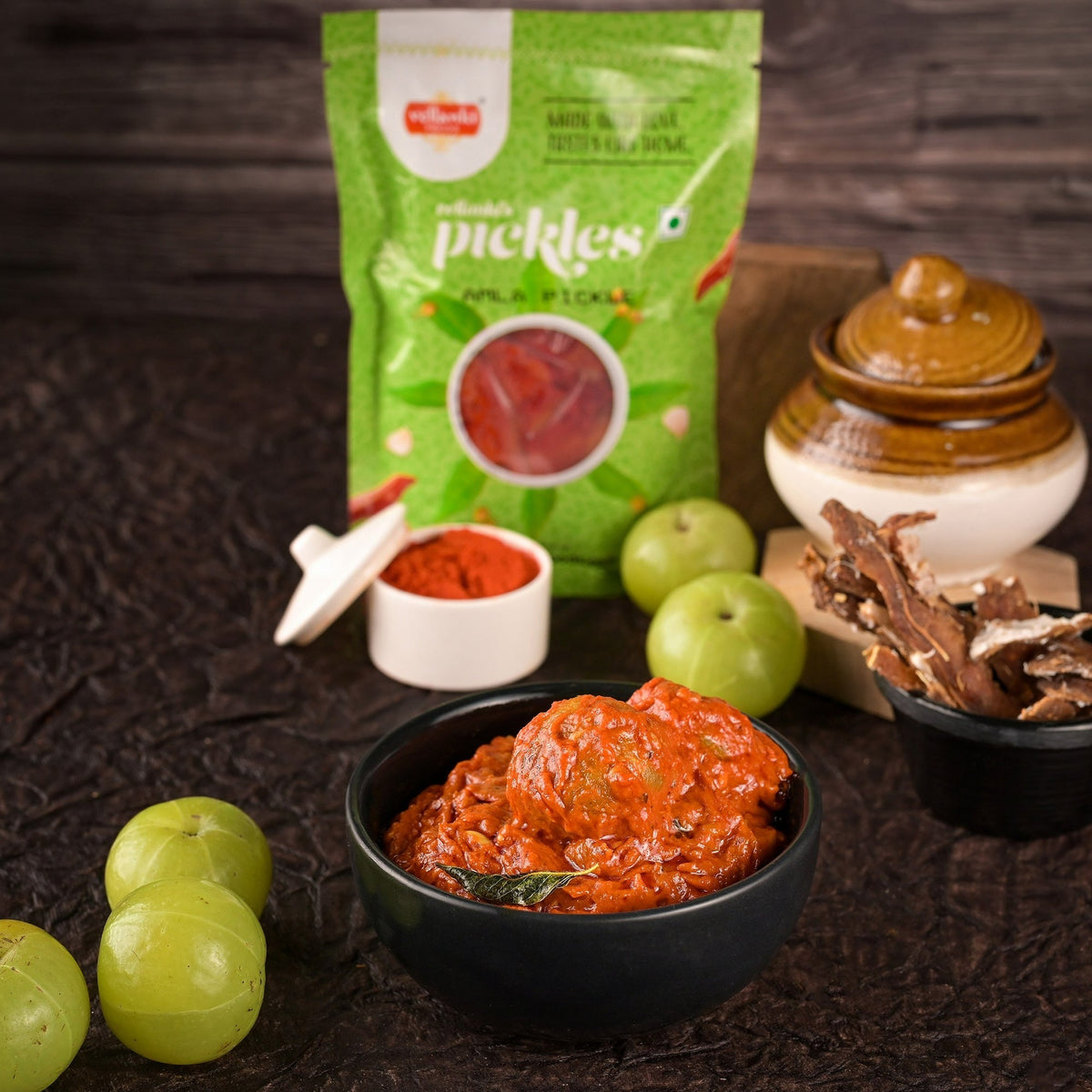 Image 1 of Vellanki Foods - Amla Red Chilli Pickle / Aanvala Laal mirch Achaar