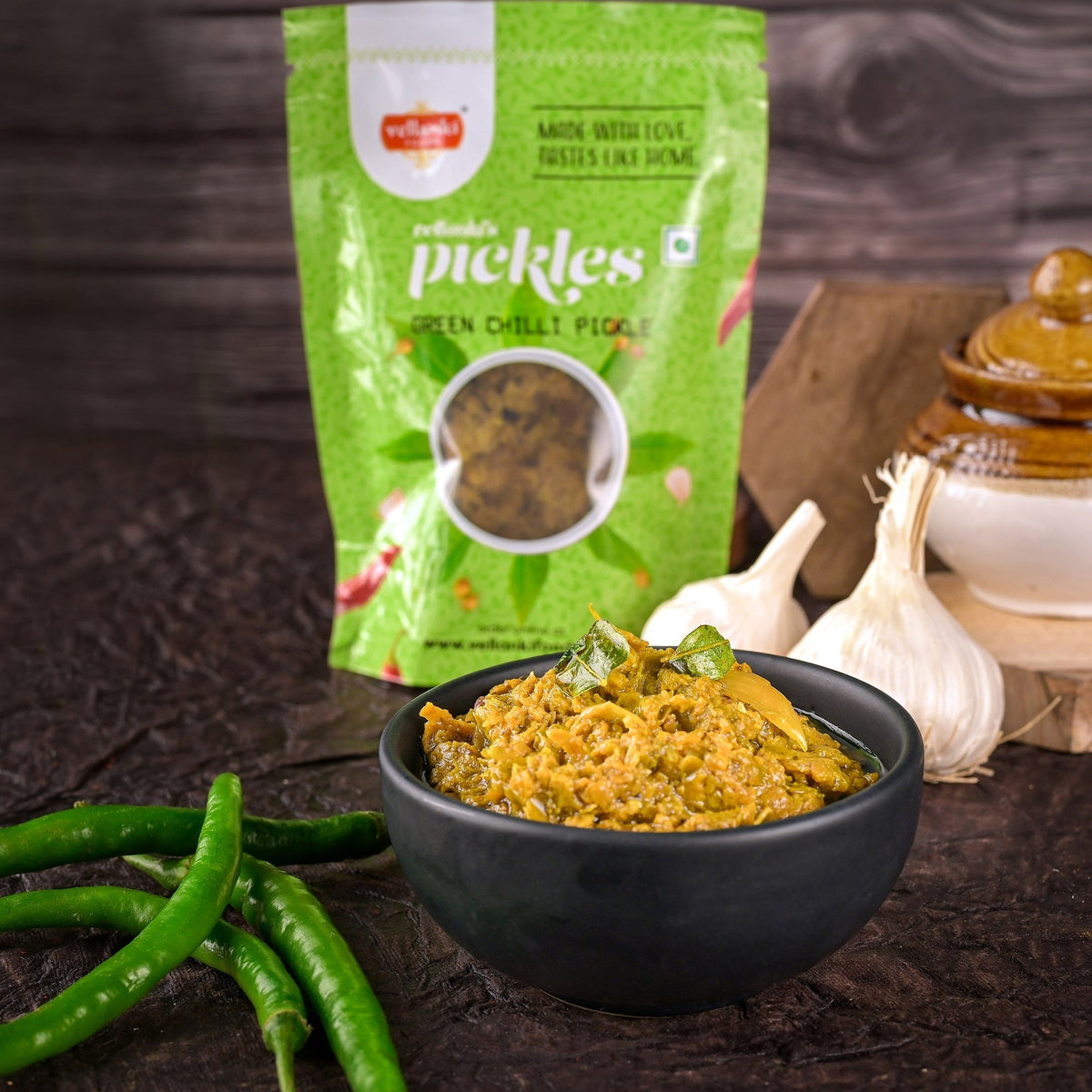 Image 1 of Vellanki Foods - Green Chilli Pickle / Hari Mirch Ka Achaar