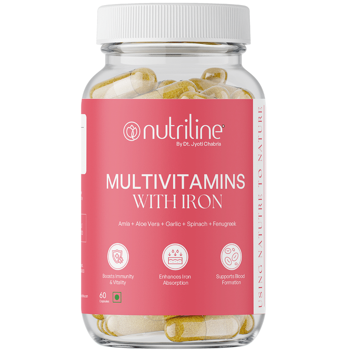 Image 1 of 60 caps for the product Nutriline Multivitamins with Iron Capsules