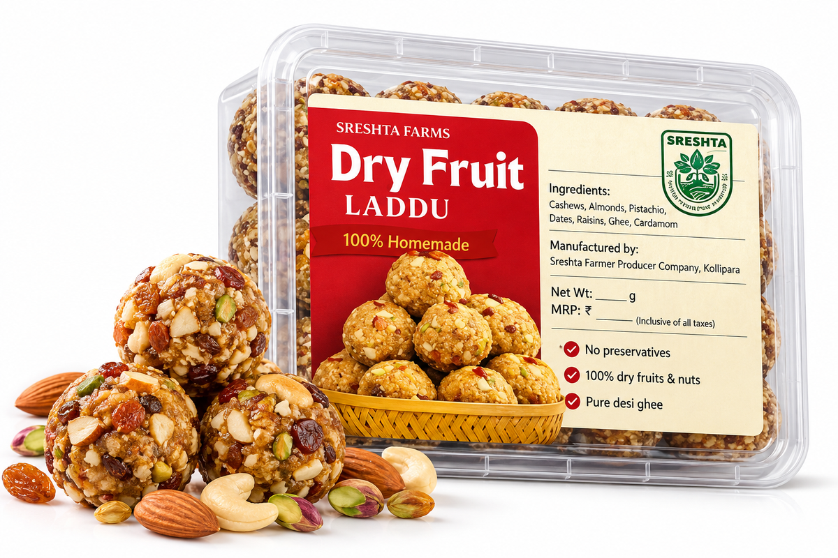 Image 1 of Sreshta Farms Dry Fruit Laddu Traditional Healthy Sweet