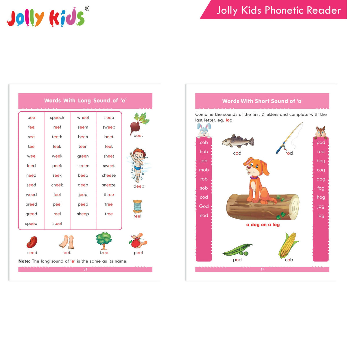 Image 2 of Jolly Kids Phonetic Reader From Sound to Words| Long & Short Vowel Sound| Consonant Blends| Pre-Primary Phonic Book for Kids| Ages 3-8 Years