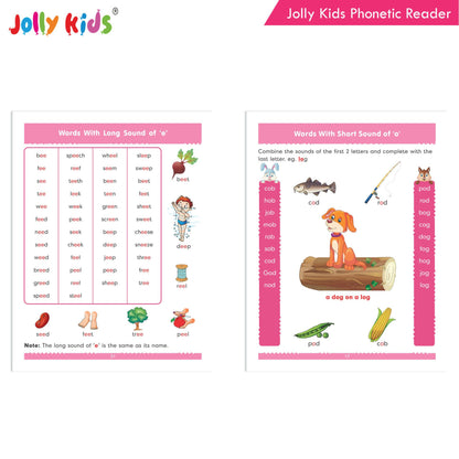 Image 2 of Jolly Kids Phonetic Reader From Sound to Words| Long & Short Vowel Sound| Consonant Blends| Pre-Primary Phonic Book for Kids| Ages 3-8 Years