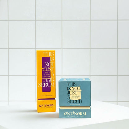 Image 4 of Antinorm Bye Bye Blow Dry Hair Serum and Facial In A Flash Enzyme Scrub Combo