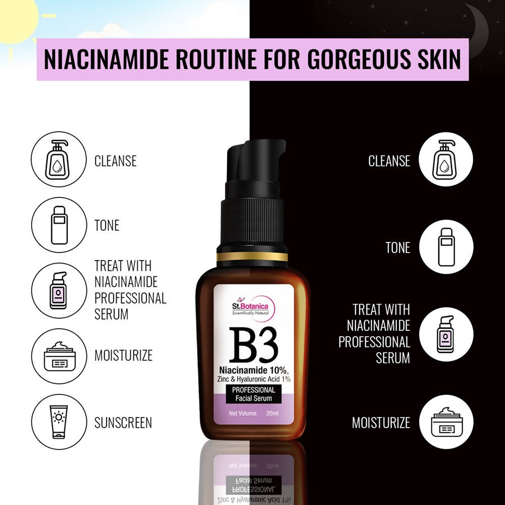 Image 6 of St.Botanica B3 Niacinamide, Zinc & Hyaluronic Acid Professional Facial Serum