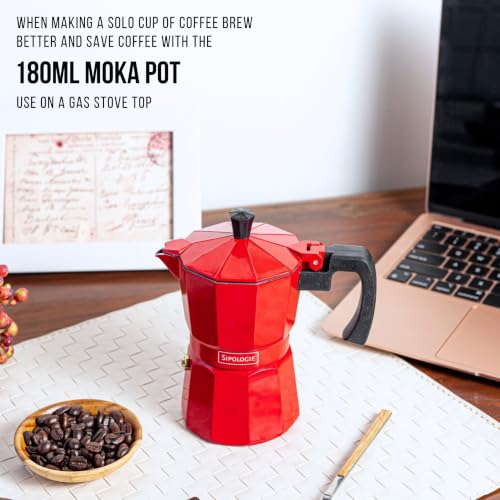 Image 5 of Sipologie Roma Moka Pot Espresso Maker, 180ml
