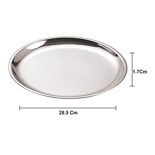 Image 6 of neelam Stainless Steel Lazer Etching Plate Set of 4, 27.5 cm