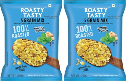 Image 3 of 400 g (Pack of 2) for the product Roasty Tasty 5 Grain Mix Roasted Snack