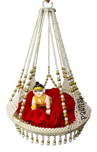Image 8 of Partish Handcrafted Hanging Moti Jhula for Laddu Gopal Ji
