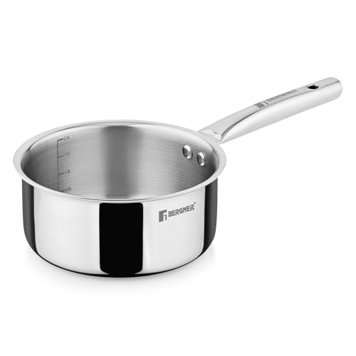 Image 3 of 2.2 Litres / Tea Pan for the product BERGNER TriPro Triply Stainless Steel Saucepan/Milkpan