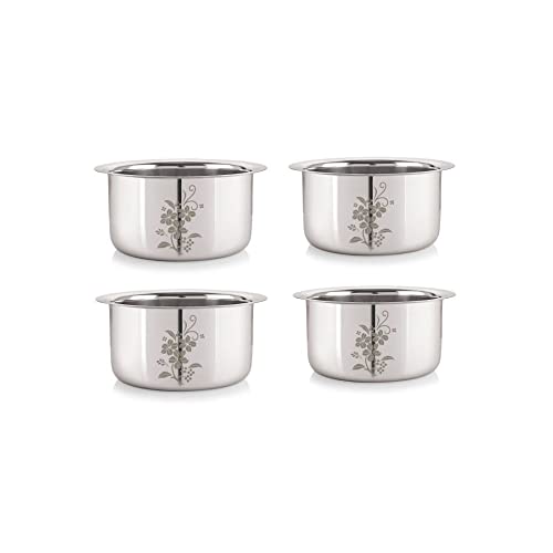 Image 3 of neelam Stainless Steel 10, 22 Gauge, Induction & Gas Stove Friendly Tope 1100 ml