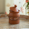Image 1 of Default Title for the product ExclusiveLane Warli Village Tales Handcrafted Ceramic Pickle Jar With Lid 500 ML