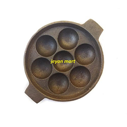 Image 1 of Cast Iron / 7 cavity for the product JEYAN MART Cast Iron Naturally Nonstick Paniyaram Pan