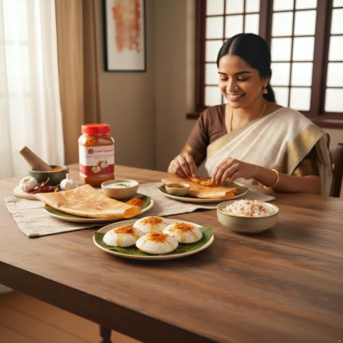 Image 6 of Ammi Samayal Garlic Coconut Chilly Idli Podi 200g Jar