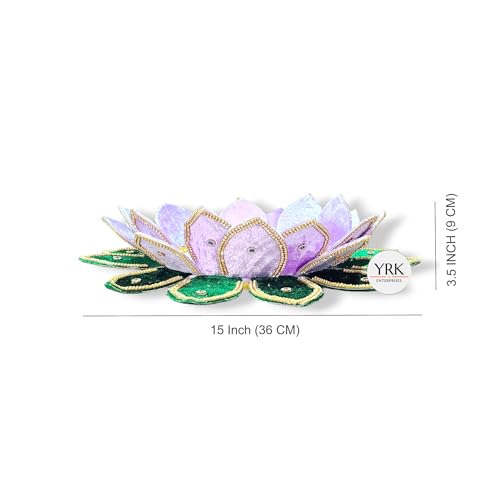 Image 2 of YRK Lotus Stand 15 Inch | Violet | Lotus Base | Varalakshmi Idol for Pooja | Varalakshmi Stand | Varalakshmi Ammavari Idol | Varalakshmi Amman | Varamahalakshmi