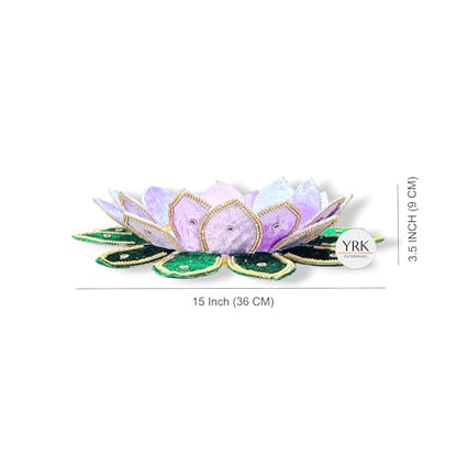 Image 2 of YRK Lotus Stand 15 Inch | Violet | Lotus Base | Varalakshmi Idol for Pooja | Varalakshmi Stand | Varalakshmi Ammavari Idol | Varalakshmi Amman | Varamahalakshmi