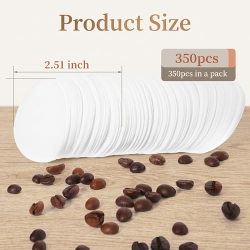 Image 3 of Supvox 350 Count Round Filter Paper for Press Coffee Making Neat Brewing