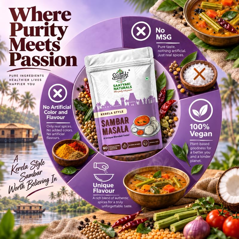 Image 9 of SAATYAKI NATURALS Kerala Sambar Masala