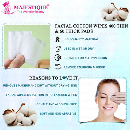 Image 3 of Majestique Makeup Removing Cotton Cleansing Tissues