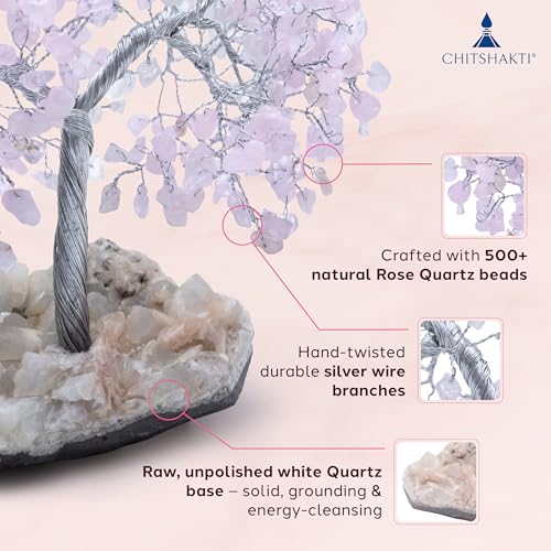 Image 5 of Chitshakti RoseQuartz Crystal Tree – 500 Beads
