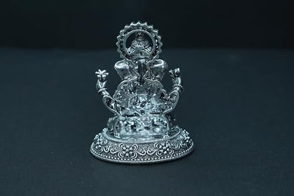 Image 3 of Dista Silvers Antique Ganesh Sitting 62g