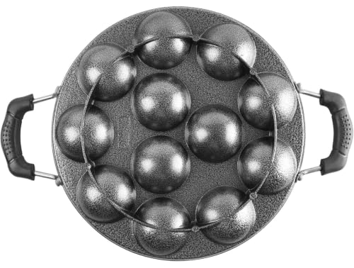 Image 8 of Generic Non-Stick Appam Pan with Stainless Steel Lid, 12 Cavity