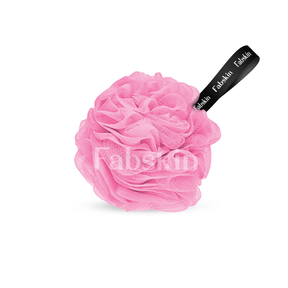 Image 2 of Fabskin Luxury Bathing Round Loofah Bath Sponge - Pink