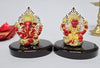 Image 1 of Default Title for the product Gold Art India Laxmi Ganesh Gold Plated Red Terracotta Idol Set (3.3" Inch)