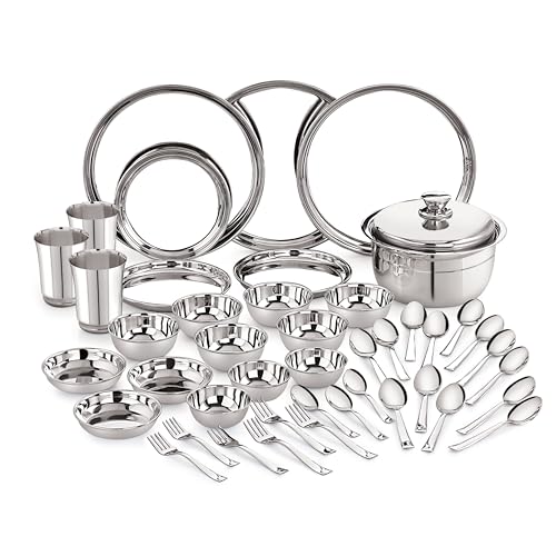 Image 3 of 45 Pcs for the product neelam Stainless Steel Dinner Set